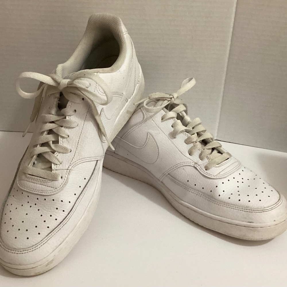 Men’s Nike Court Vision Low Triple White - CD5463-100 - Size 13